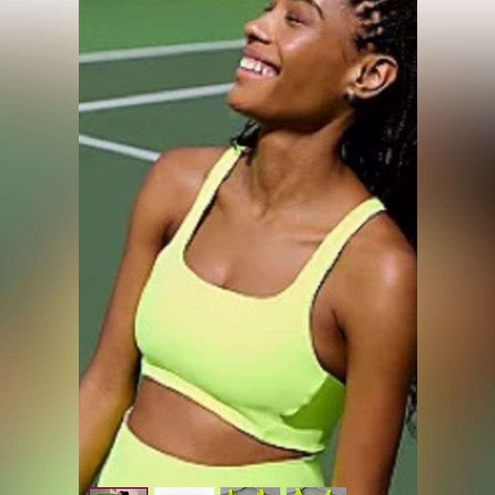 Free People Neon Yellow Sports Bra